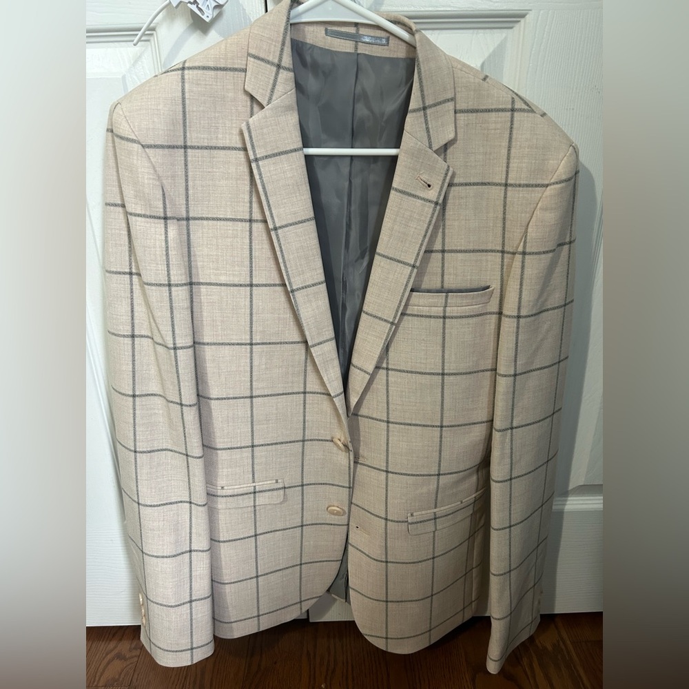 ASOS Beige Plaid Blazer